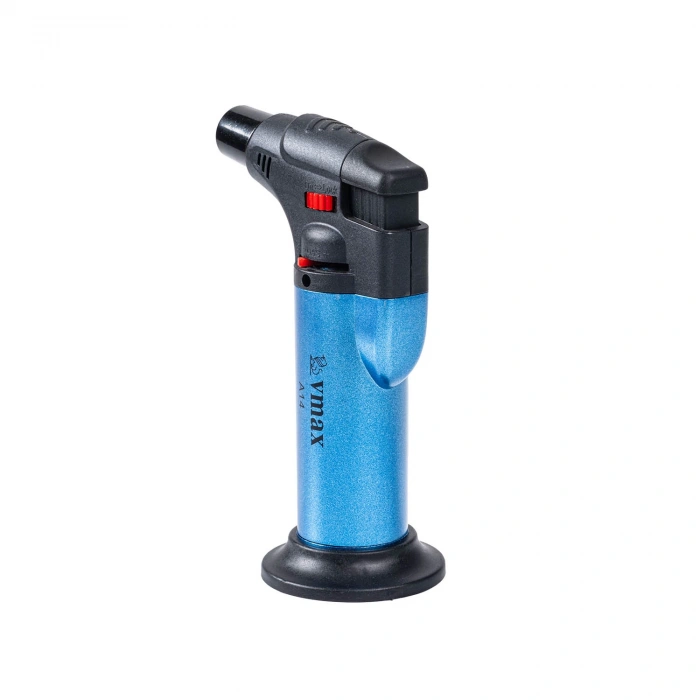 Uyguna-Yakala Doldurulabilir Pürmüz Çakmak - Torch - Metal Başlıklı - A14 - Mavi