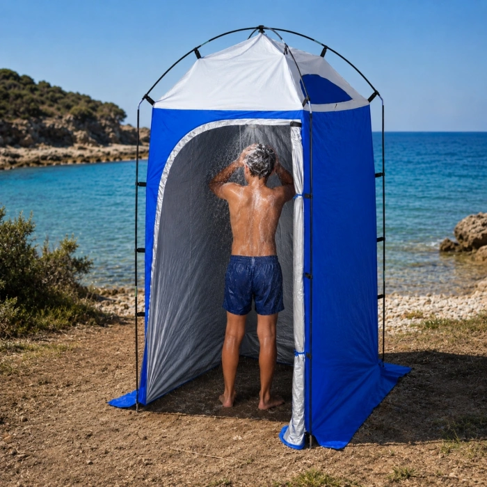 Uyguna-Yakala Duş Tuvalet Giyinme Plaj Giyinme Çadırı - Kamp Duş WC Kabini - Argeus Easy Cabin