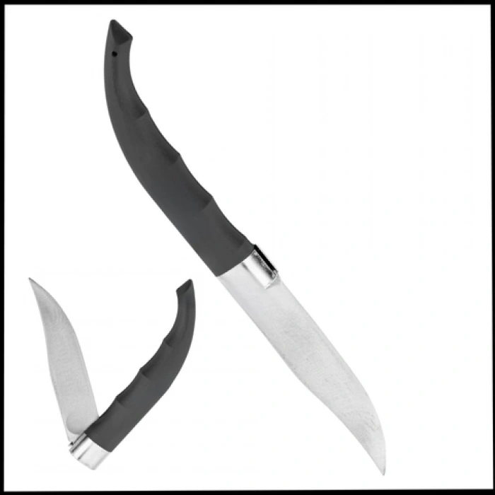 Uyguna-Yakala El Yapımı - Siyah Katlanır Cep Çakısı -CAK.573