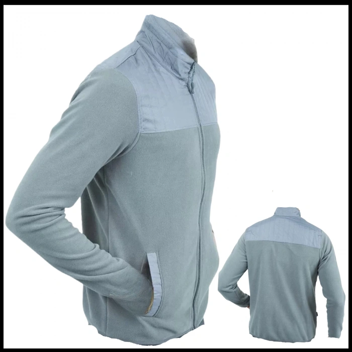 Uyguna-Yakala  Erkek Polar Mont Gri Melanj-KAB.700