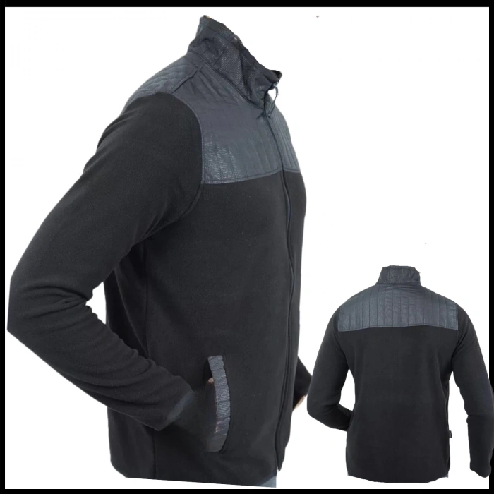 Uyguna-Yakala  Erkek Polar Mont Siyah-KAB.703