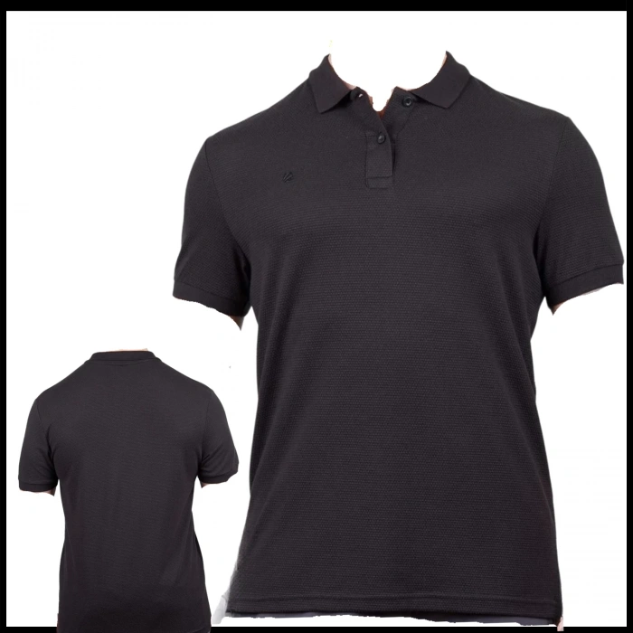 Uyguna-Yakala  Erkek  T-shirt Siyah -SH.429