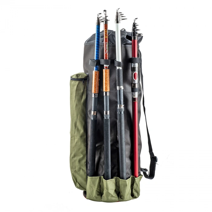 Uyguna-Yakala Euro Fish Kamış Çantası Boru Tipi Haki-Siyah 80 cm (38006)