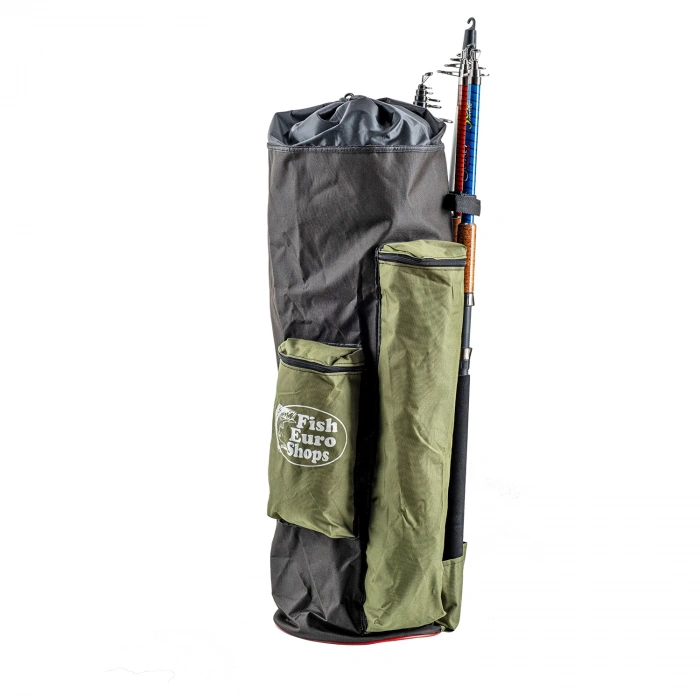 Uyguna-Yakala Euro Fish Kamış Çantası Boru Tipi Haki-Siyah 80 cm (38006)