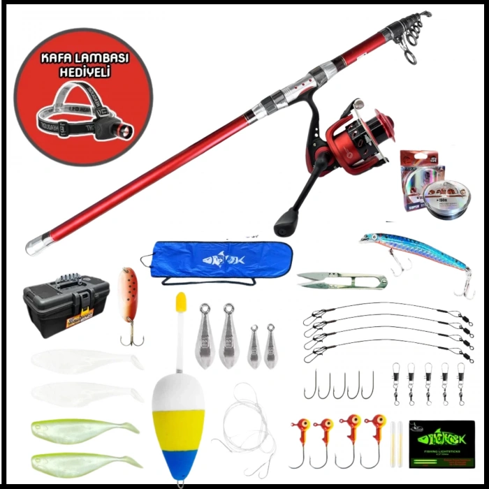 Uyguna-Yakala 3.60MT / 100-200GR 38 Parça Surf Prime Deniz Olta Seti L - LER.069