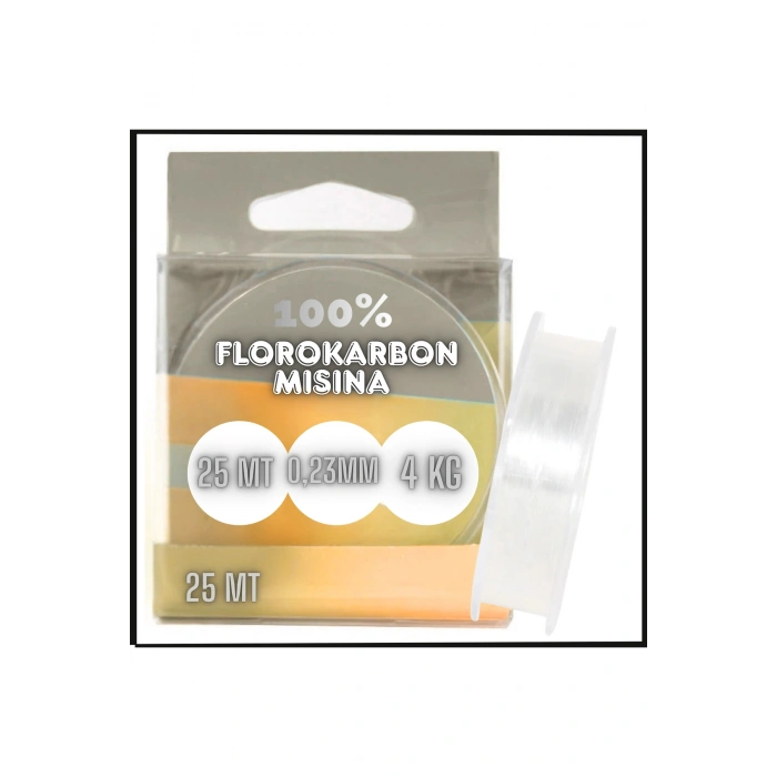 Uyguna-Yakala 25 mt - 0,23mm -4 Kg Florokarbon Lider Misina - INA.102