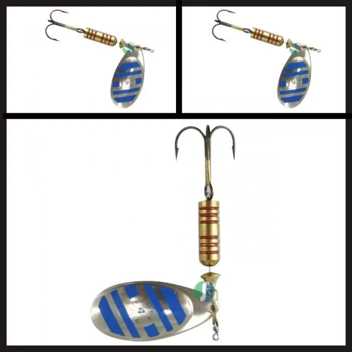 Uyguna-Yakala Gümüş/mavi No:4 Tondo Zebra Döner Kaşık-KAŞ.200