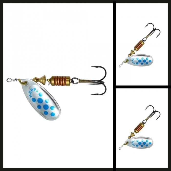 Uyguna-Yakala Gümüş/mavi Noktalı No:5 Mepps Comet-KAŞ.394