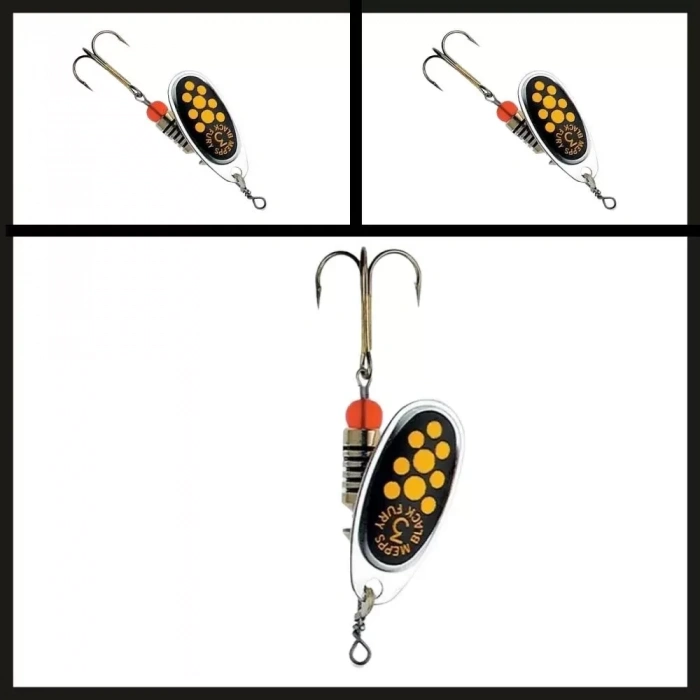 Uyguna-Yakala  Gümüş-sarı No:2 Black Fury Jaune Döner Kaşık-ÖKŞ.037