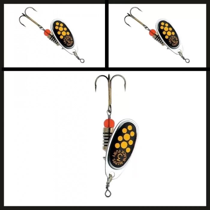 Uyguna-Yakala Gümüş-sarı No:3 Black Fury Jaune Döner Kaşık-ÖKŞ.038