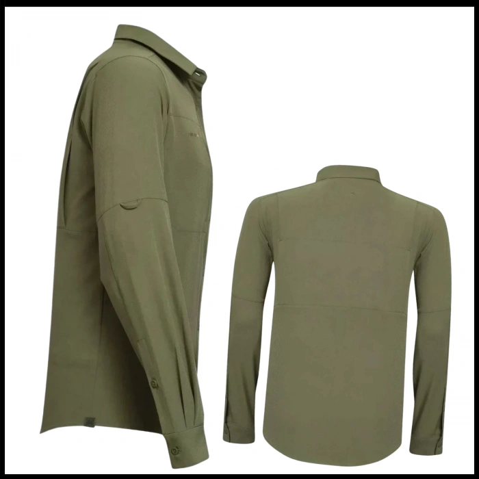 Uyguna-Yakala Haki  Uzun Kollu Erkek Gömlek -LEK.072