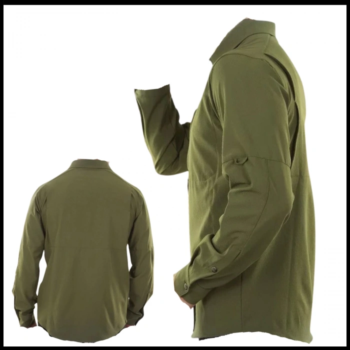 Uyguna-Yakala Haki  Uzun Kollu Erkek Gömlek -LEK.072