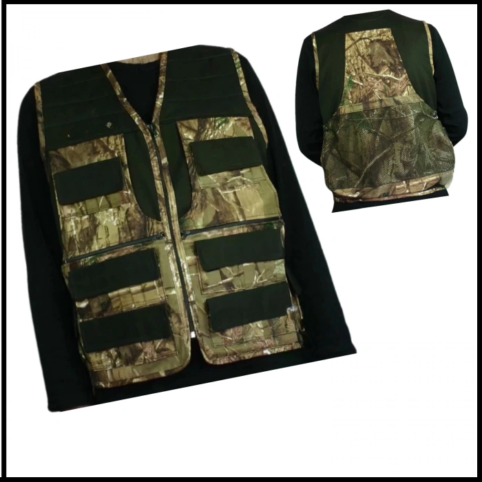 Uyguna-Yakala Haki Yelek Meşe Ağaç Desen-LK.456