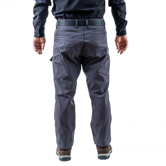 Uyguna-Yakala İçi Polarlı Softshell Pantolon - Su Rüzgar Geçirmez - Savage - Antrasit - Tactical Pantolon