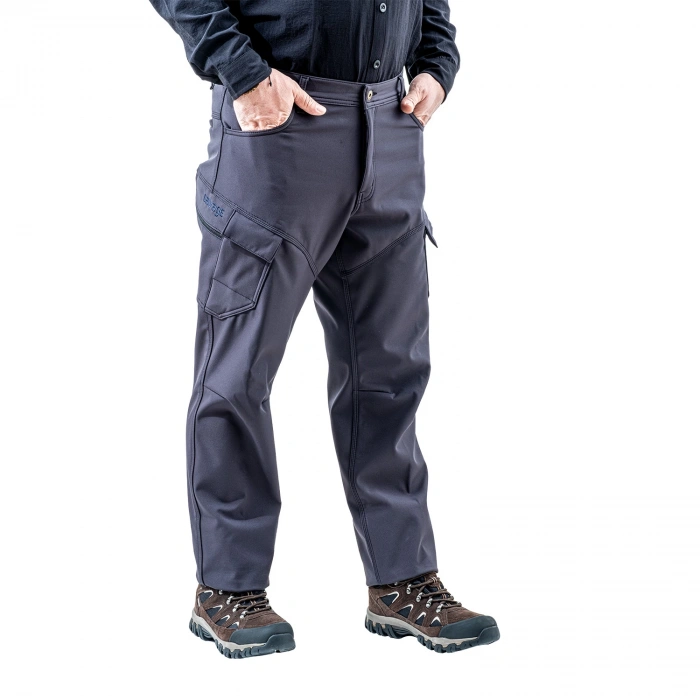 Uyguna-Yakala İçi Polarlı Softshell Pantolon - Su Rüzgar Geçirmez - Savage - Antrasit - Tactical Pantolon