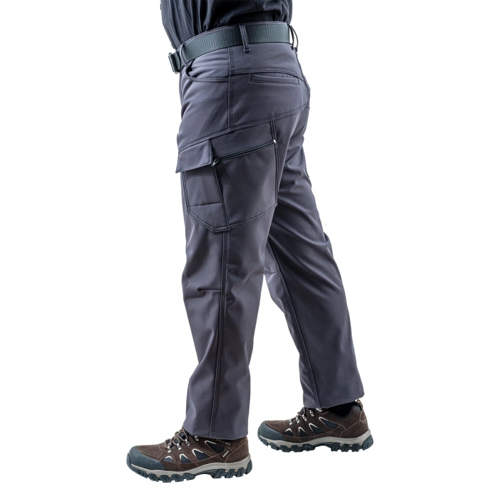 Uyguna-Yakala İçi Polarlı Softshell Pantolon - Su Rüzgar Geçirmez - Savage - Antrasit - Tactical Pantolon