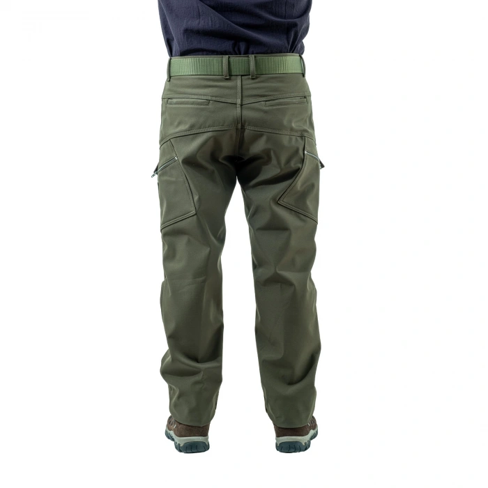 Uyguna-Yakala İçi Polarlı Pantolon - Su Rüzgar Geçirmez  Haki -NT.572