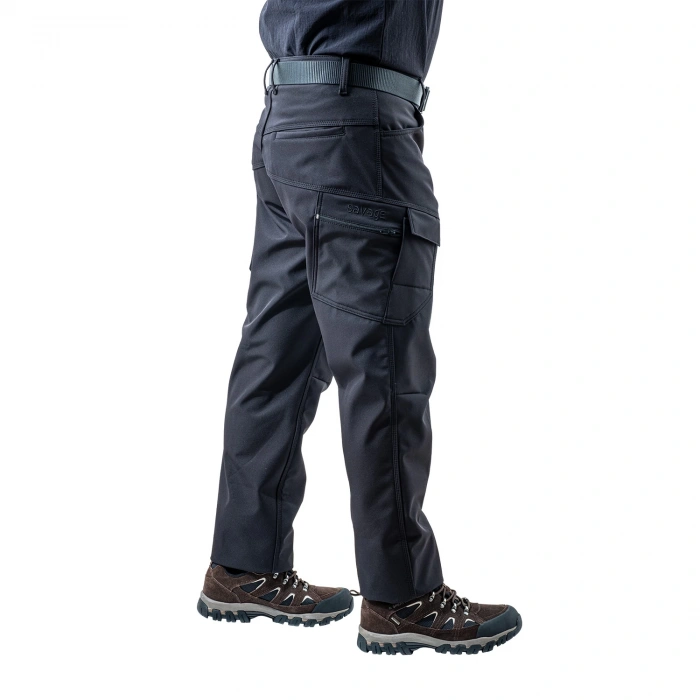 Uyguna-Yakala İçi Polarlı Softshell Pantolon - Su Rüzgar Geçirmez - Savage - Siyah - Tactical Pantolon