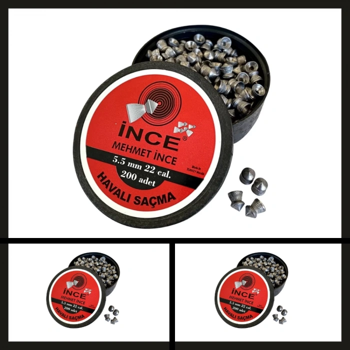 Uyguna-Yakala 200 Adet İnce Mehmet 5.5 Mm Havalı Tüfek Saçması-SAÇ.043