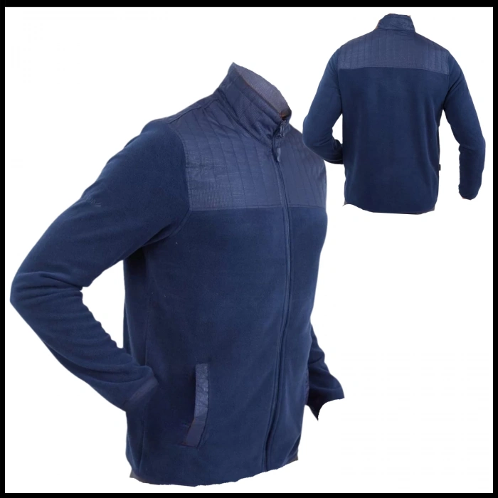 Uyguna-Yakala İndigo Erkek Polar Mont-KAB.701