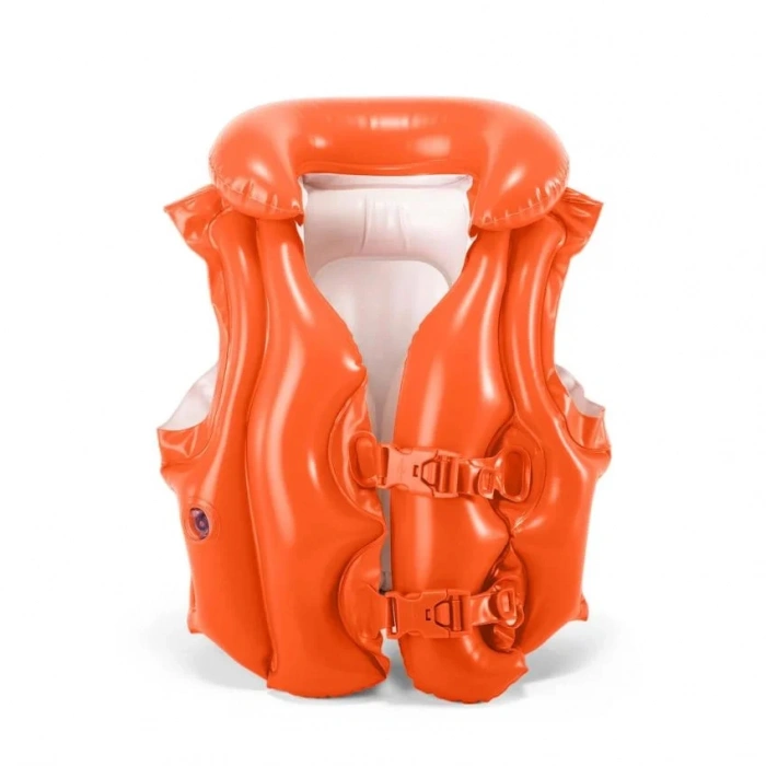 Uyguna-Yakala Intex Yakalı Deniz&Havuz Can Yeleği Kırmızı 50*47 cm (58671)