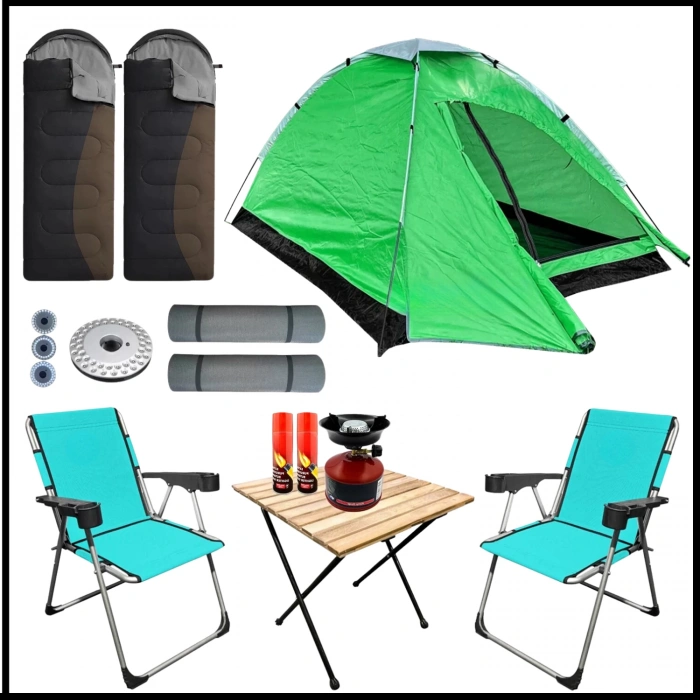 Uyguna-Yakala Kamp Çadır Seti 2 Kişilik 3 Mevsim-DIR.130