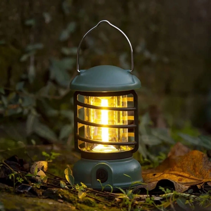 Uyguna-Yakala Kamp Lambası - 300 Lümen - Madfox Vintage Glamping - Yeşil - 547321