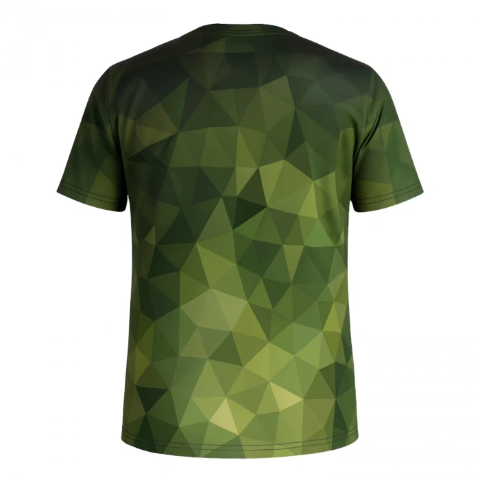Uyguna-Yakala Kamuflaj Prizma Desenli Mikrofiber Tişört - Avcı Tişört - Hızlı Kurur