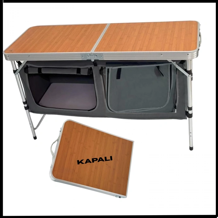 Uyguna-Yakala Katlanabilir Ahşap Kamp Masası - Madfox Nova - 547280