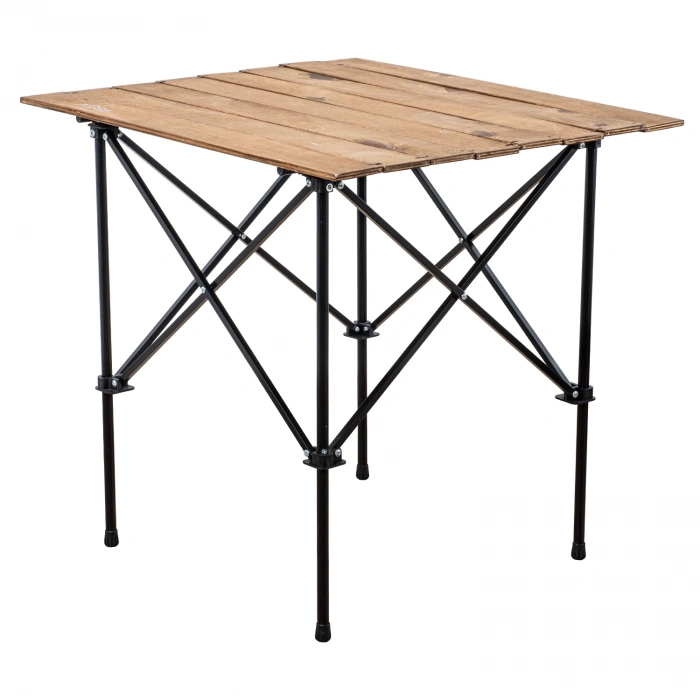 Uyguna-Yakala Katlanabilir Ahşap Kamp ve Piknik Masası - Akordion - (54023)