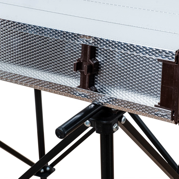 Uyguna-Yakala Katlanabilir Alüminyum Kamp ve Piknik Masası - Akordion - Silver - (54024)