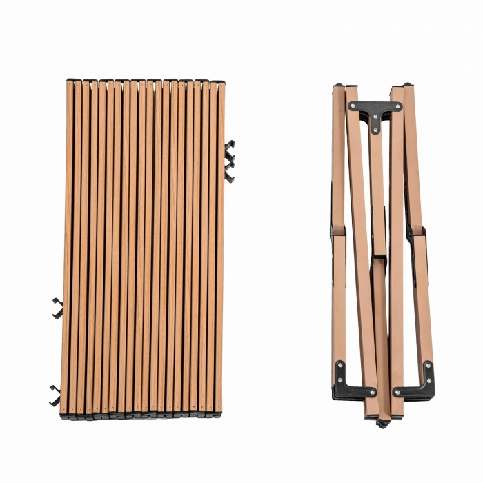 Uyguna-Yakala Katlanabilir Kamp Masası - 6/8 Kişilik - Timber - Taşıma Çantalı