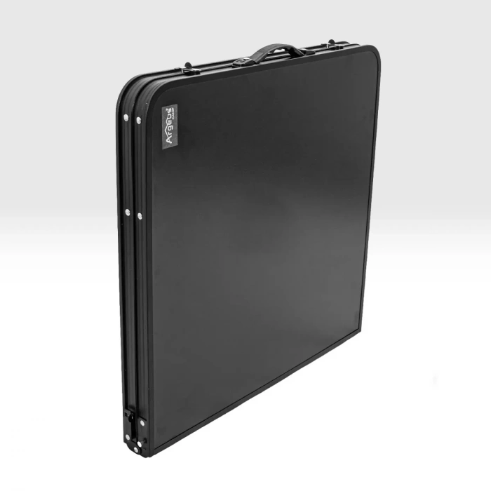 Uyguna-Yakala Katlanabilir Kamp Masası Seti - 4/6 Kişilik - 4 Tabureli - Elevate Plus - Siyah