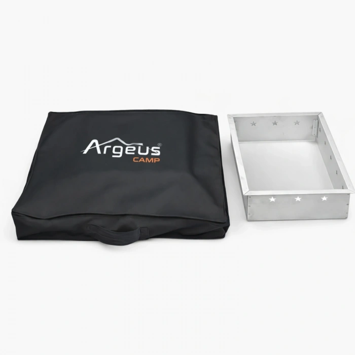 Uyguna-Yakala Katlanabilir Mangal Masa - Krom Izgaralı - 100cm*70cm*65cm