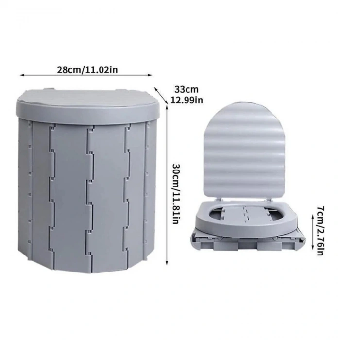 Uyguna-Yakala Katlanabilir Portatif Kamp Tuvaleti - Madfox Bi-Pot - Gri - 547218