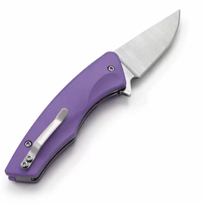 Uyguna-Yakala Mor Plastik Saplı - Katlanır Cep Çakısı - AK.649