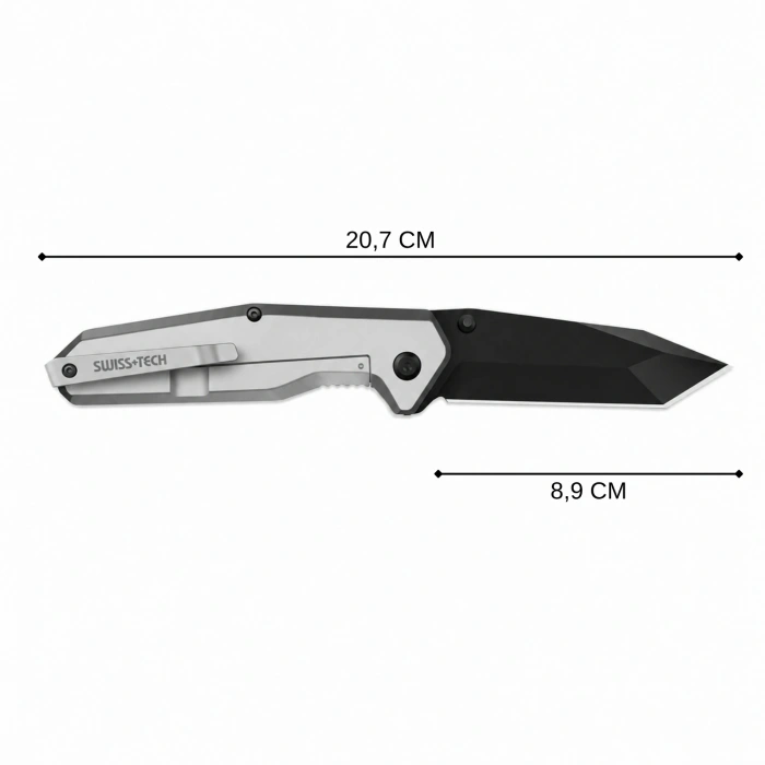 Uyguna-Yakala Katlanır Cep Çakısı - Swiss+Tech - ST014004