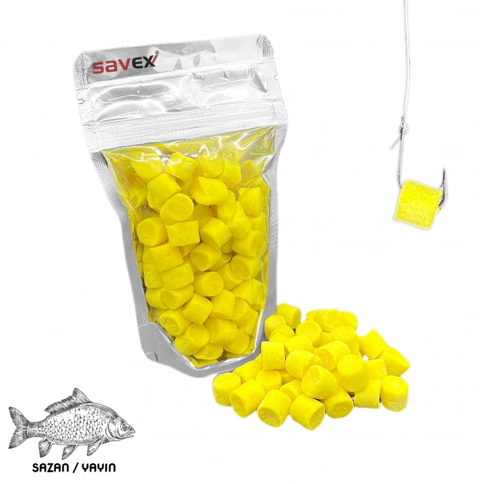 Uyguna-Yakala Kesme Sazan / Yayın Hamuru - İğne Yemi - Sarı-Mısır 80 Gr