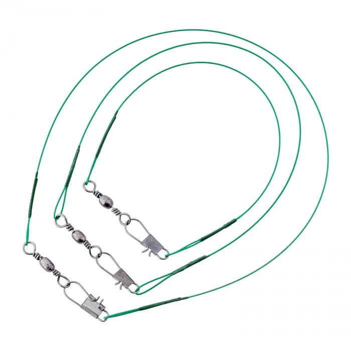 Uyguna-Yakala Klipsli Fırdöndülü Çelik Tel - Fishack WireX - 72li Kartela Set