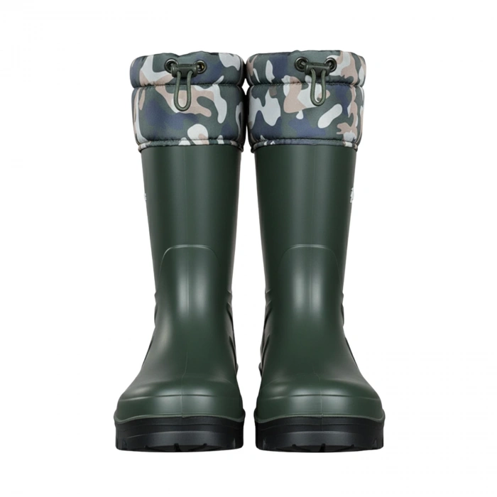 Uyguna-Yakala Konçlu PU Kısa Avcı Çizmesi - Su Geçirmez - Kaymaz Taban - Thermoking - Balıkçı Çiftçi Çizme