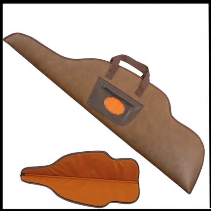 Uyguna-Yakala Koyu Kahve-71 Namlu Dürbünlü Tüfek Kılıfı Hakiki Deri -054-KK71