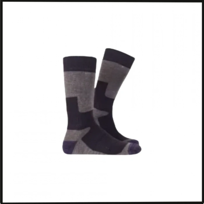 Uyguna-Yakala Lacivert Outdoor-Termal Çorap-TS1-L