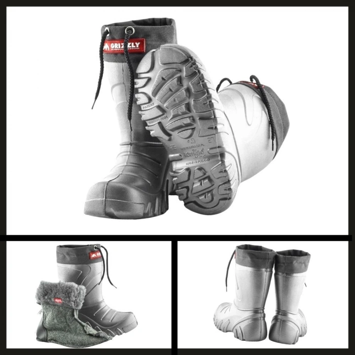 Uyguna-Yakala Yağmur Çizmesi Eva Çocuk Kürklü Gri -ME.057