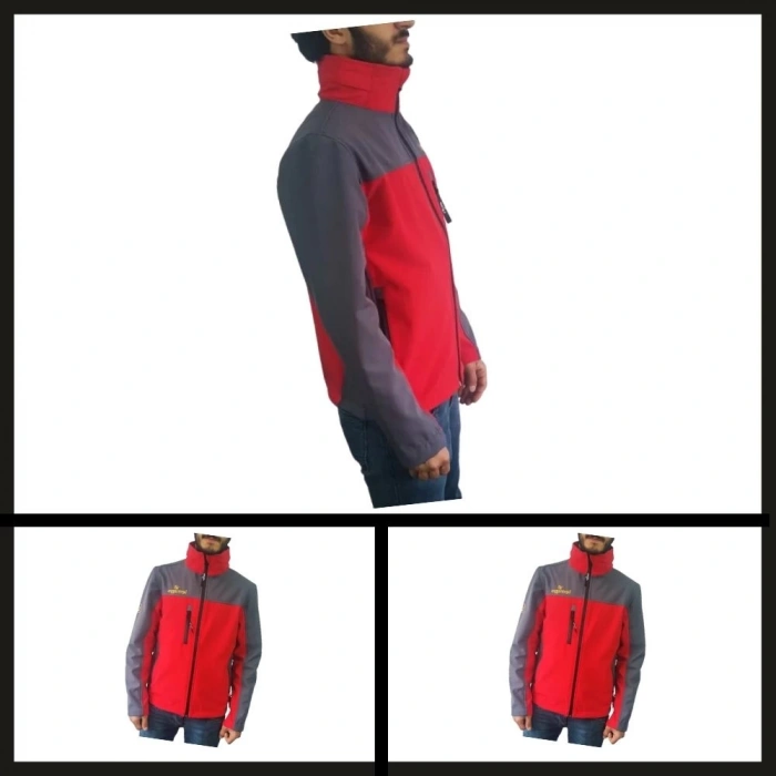 Uyguna-Yakala Lemigo Softshell Kırmızı-gri Mont