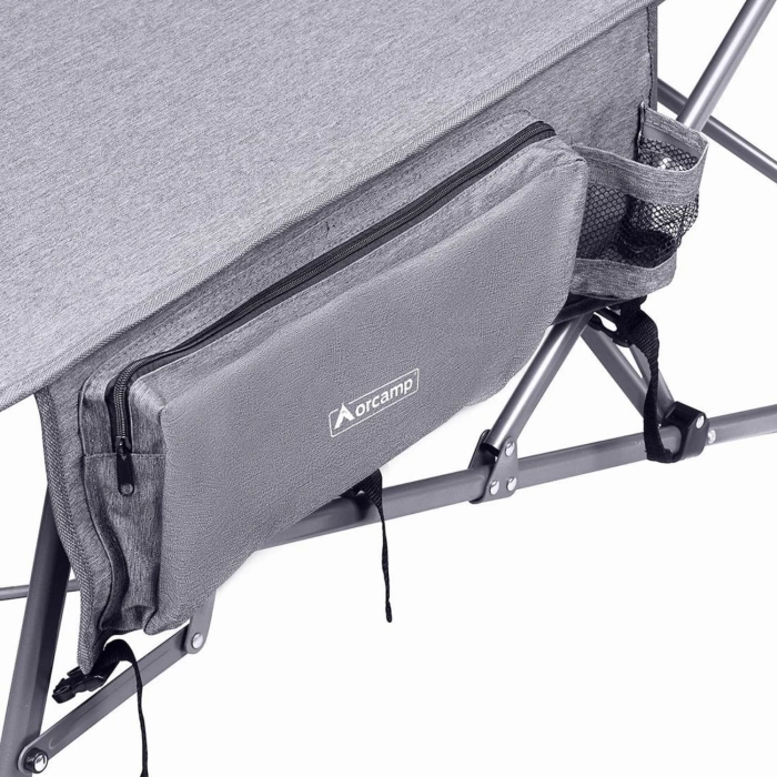 Uyguna-Yakala Letto Katlanabilir Kamp Yatağı & Kampet - Orcamp -Cepli - Gri - OUT-2361