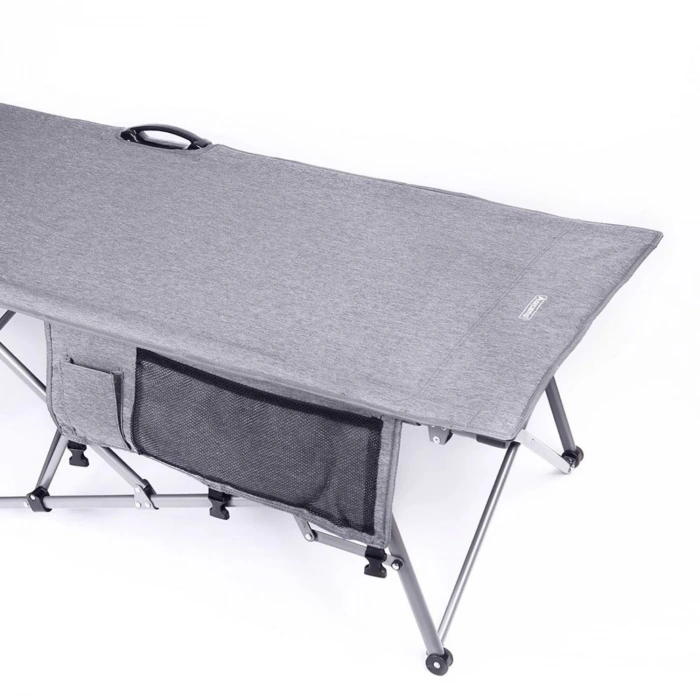 Uyguna-Yakala Letto Katlanabilir Kamp Yatağı & Kampet - Orcamp -Cepli - Gri - OUT-2361