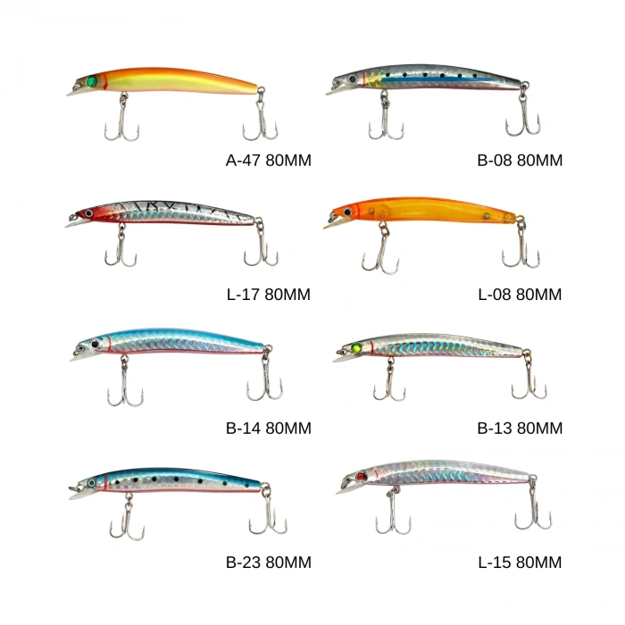 Uyguna-Yakala Maket Balık - Kurşun Arkası Rapala - 8cm 5gr - Sea Bose B-13