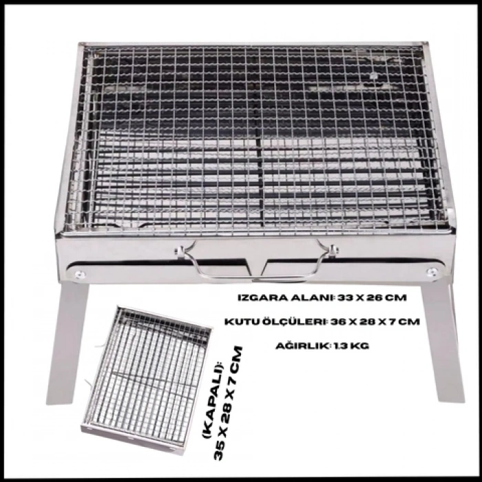 Uyguna-Yakala Mangal Silver Portatif Katlanabilir -LZ.359
