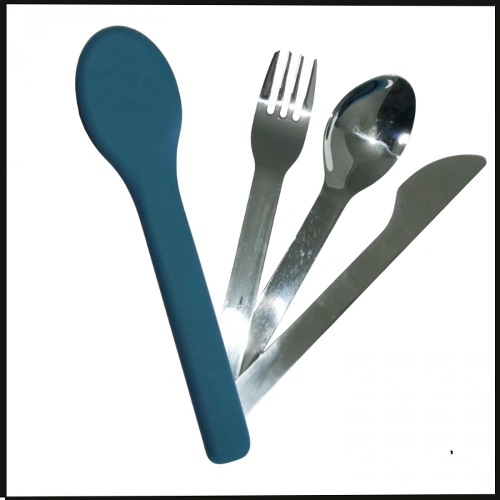 Uyguna-Yakala Mavi Seyehat Seti -Kamp Çatal&Kaşık&Bıçak Seti - ER.098