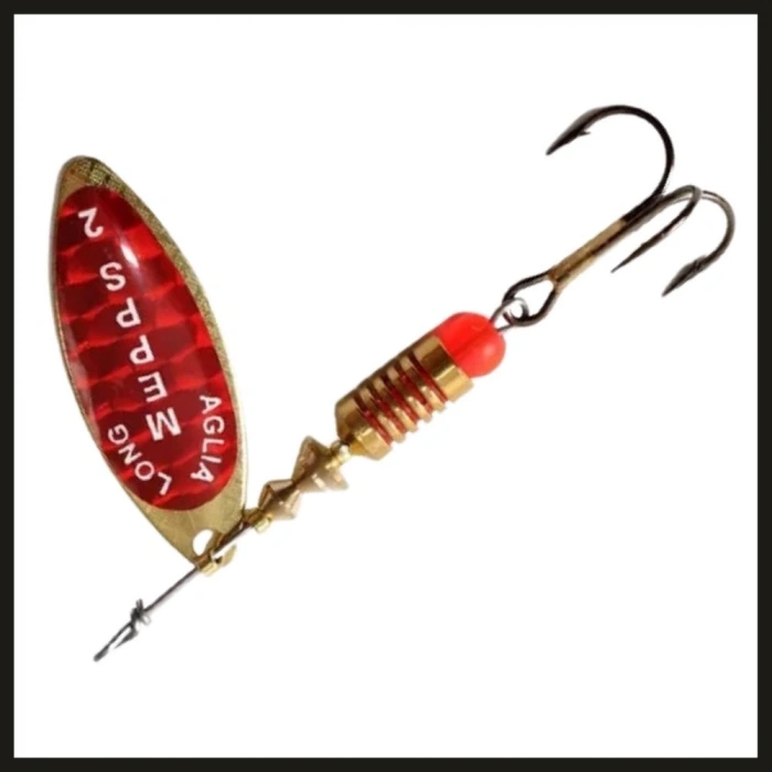 Uyguna-Yakala Mepps Altın-kırmızı Söğüt No:1 Aglia Long Redbo-KAŞ.402